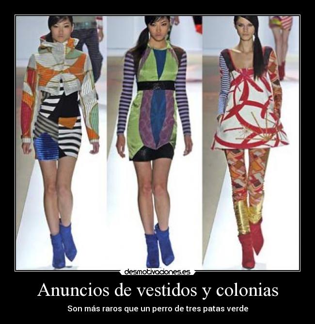 Anuncios de vestidos y colonias -