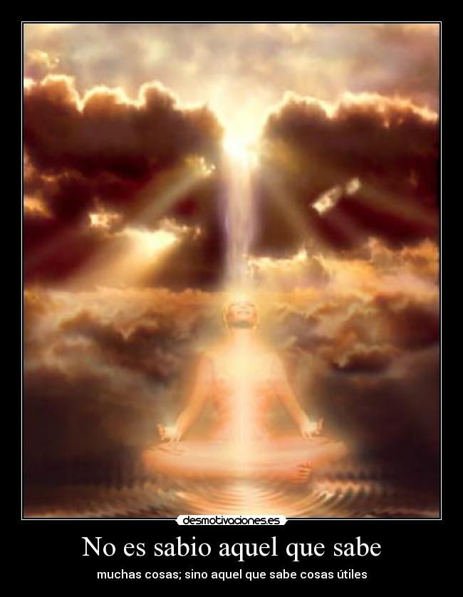 No es sabio aquel que sabe - 