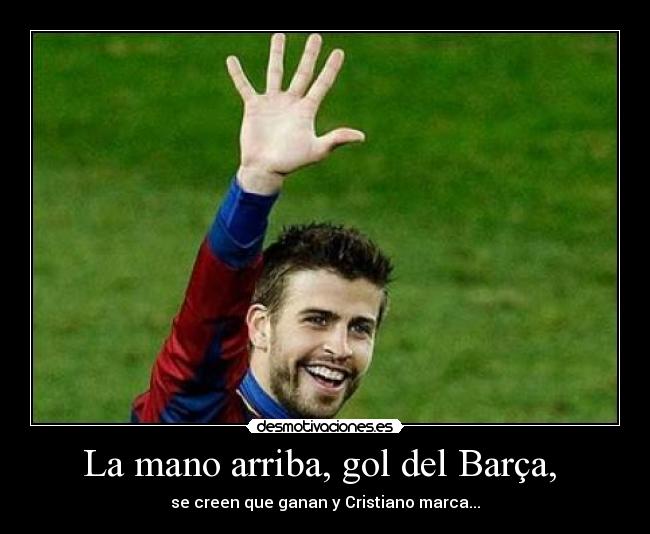 La mano arriba, gol del Barça, -
