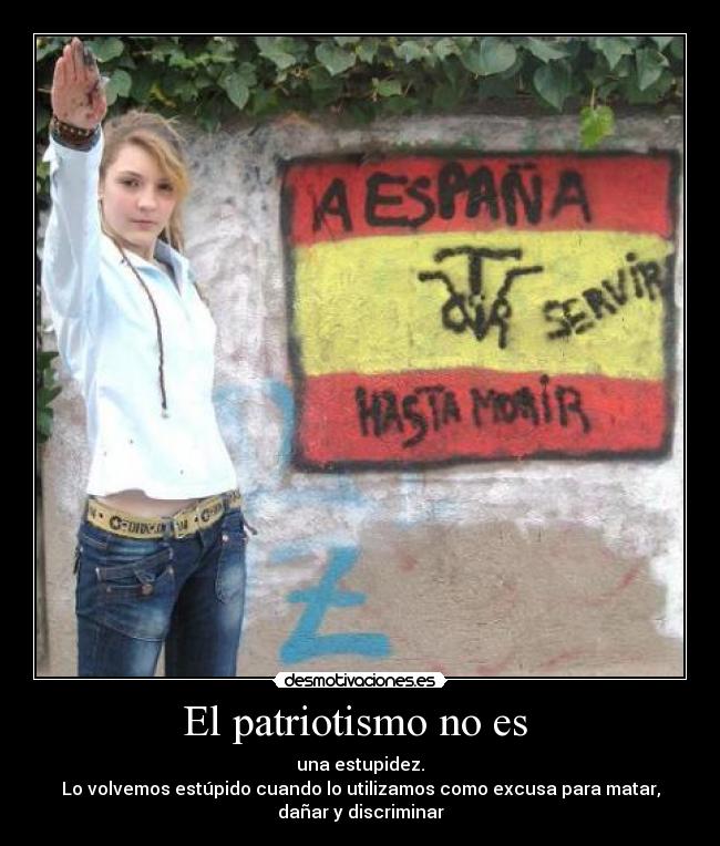 carteles patriotismo estupidez excusa para matar desmotivaciones