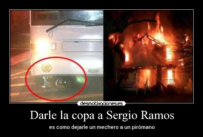 Darle la copa a Sergio Ramos - 