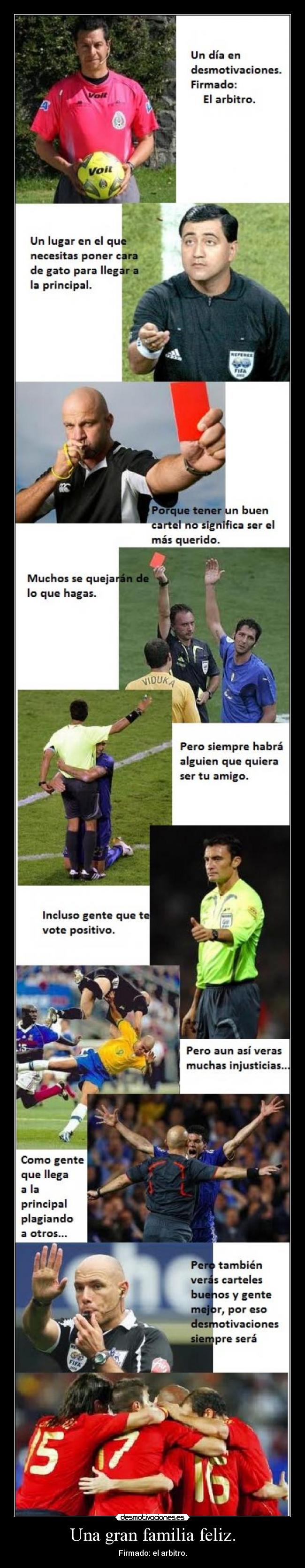 carteles familia arbitro mitico desmotivaciones