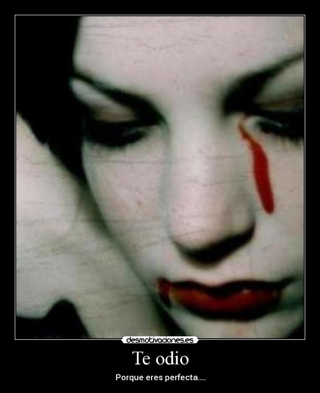 Te odio - Porque eres perfecta....