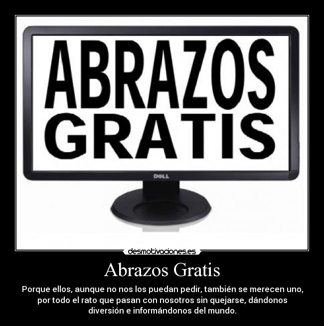 carteles abrazos abrazos gratis desmotivaciones