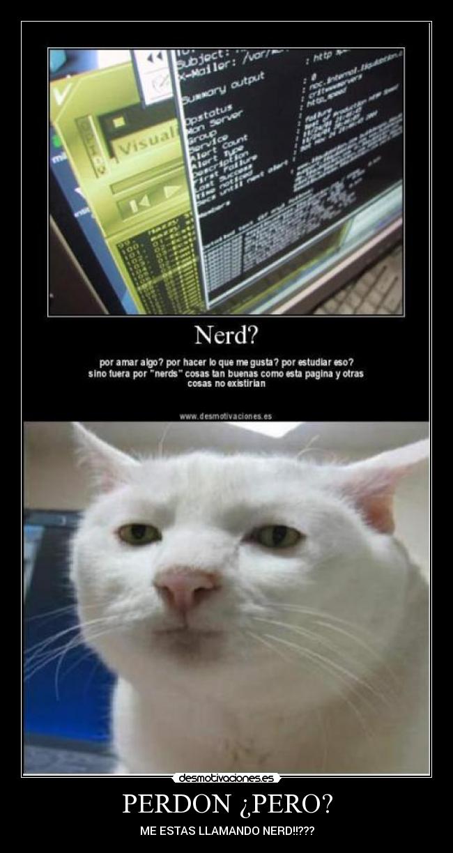 PERDON ¿PERO? - ME ESTAS LLAMANDO NERD!!???