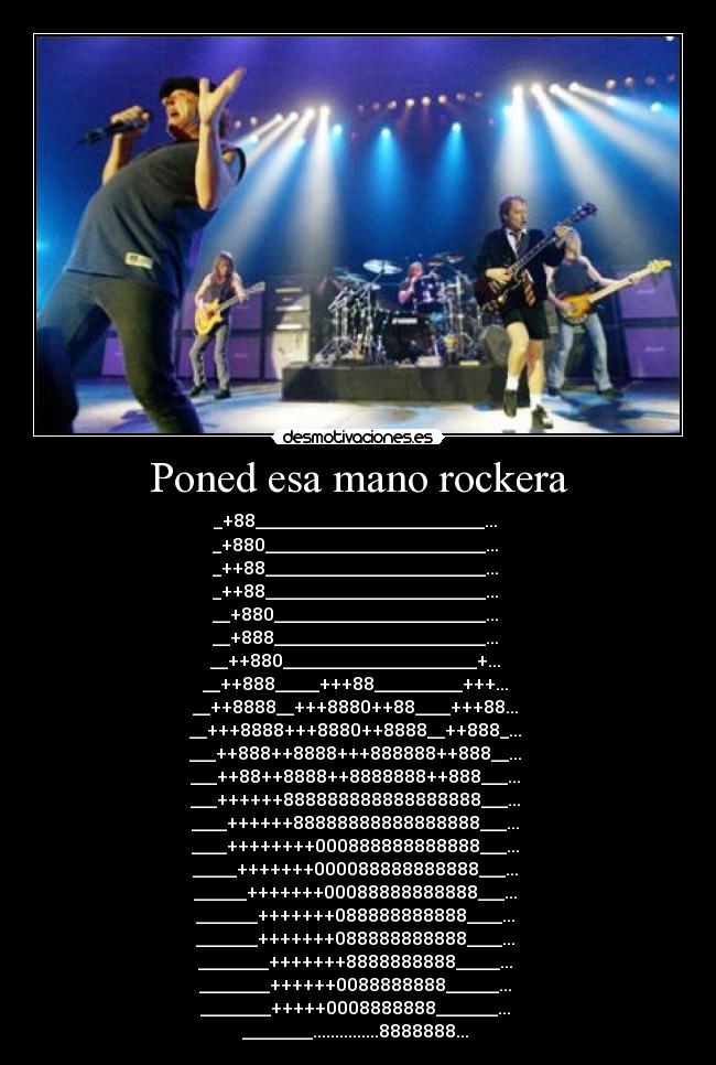 Poned esa mano rockera -