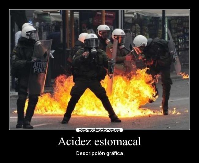 Acidez estomacal - Descripción gráfica