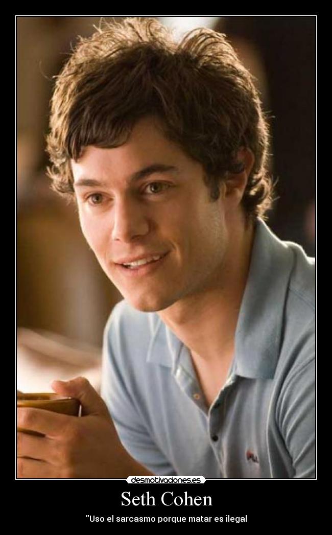 carteles seth cohen the oc sarcasmo desmotivaciones