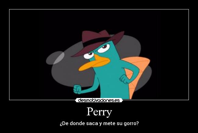 Perry - ¿De donde saca y mete su gorro?