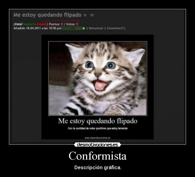 Conformista - Descripción gráfica.