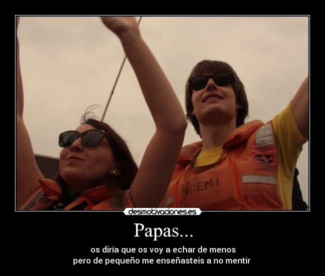 carteles papasos diria que voy echar menos pero pequeno ensenasteis mentir desmotivaciones