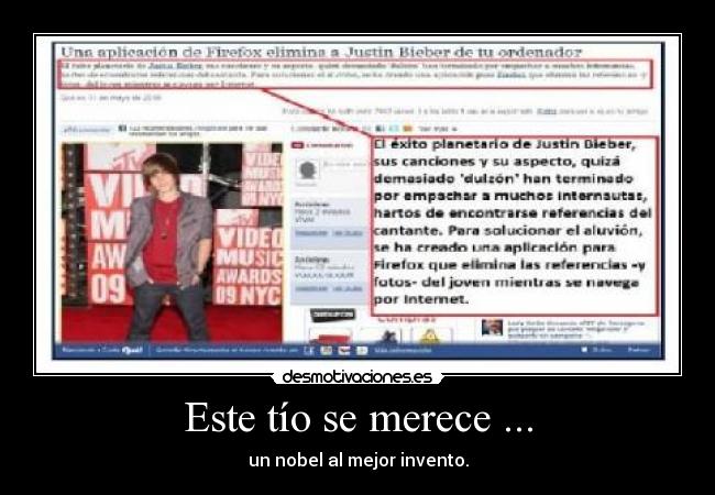 Este tío se merece ... -