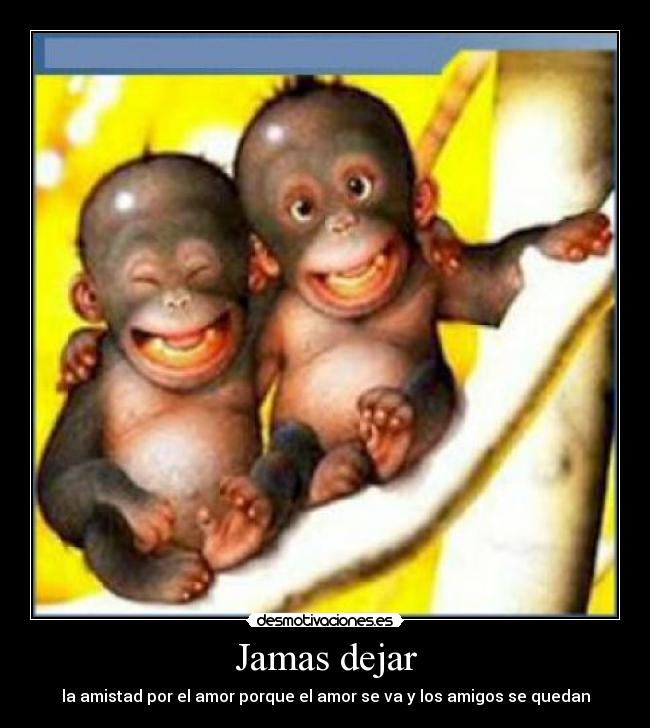 Jamas dejar - la amistad por el amor porque el amor se va y los amigos se quedan