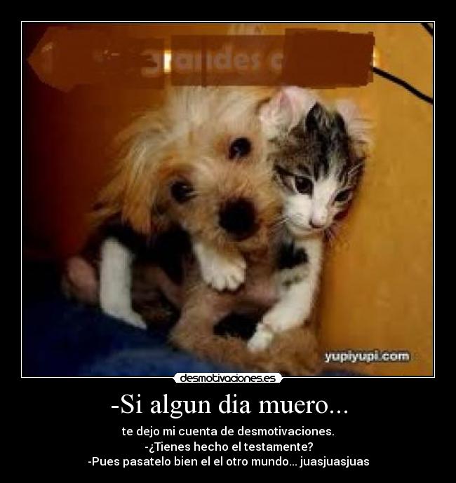 -Si algun dia muero... -