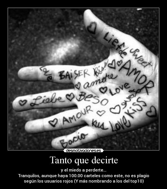 Tanto que decirte - 