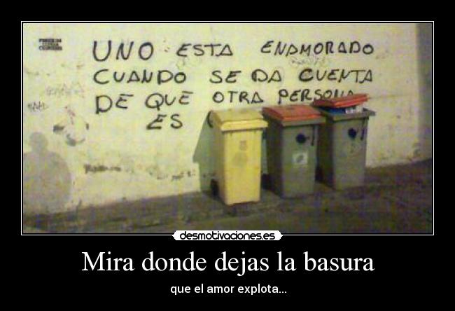 Mira donde dejas la basura - 