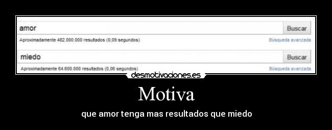 Motiva - que amor tenga mas resultados que miedo