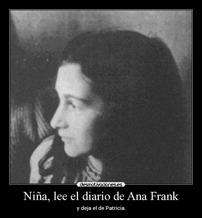 Niña, lee el diario de Ana Frank -