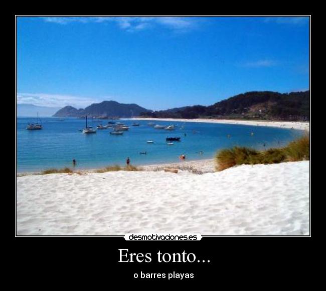 Eres tonto... -
