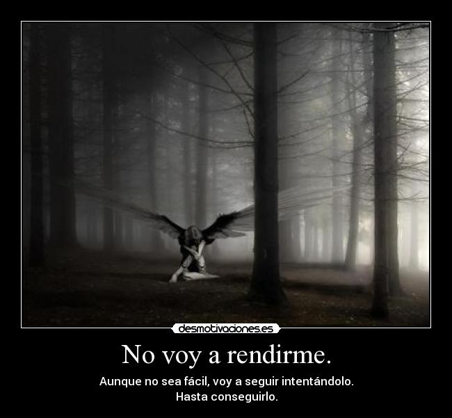 No voy a rendirme. -