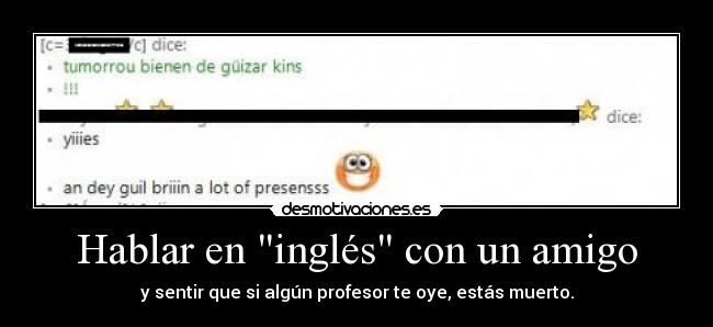 Hablar en inglés con un amigo - 