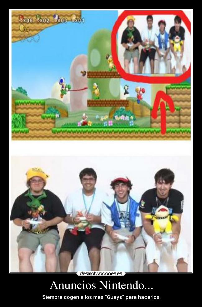 Anuncios Nintendo... - Siempre cogen a los mas Guays para hacerlos.
