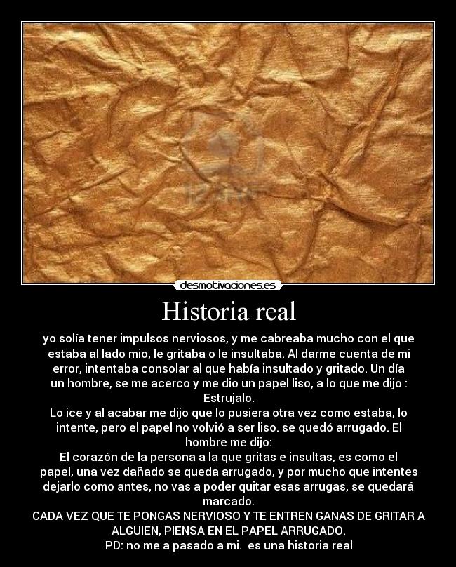 carteles historia papel arrugado desmotivaciones