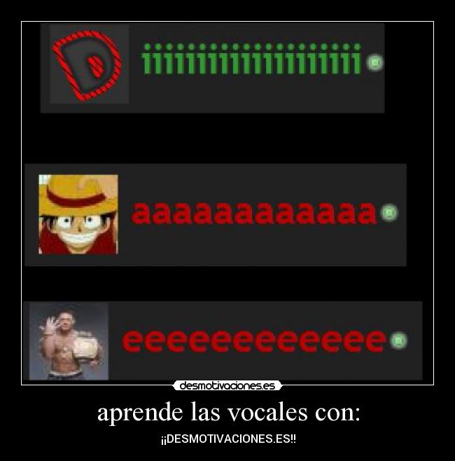 aprende las vocales con: - 