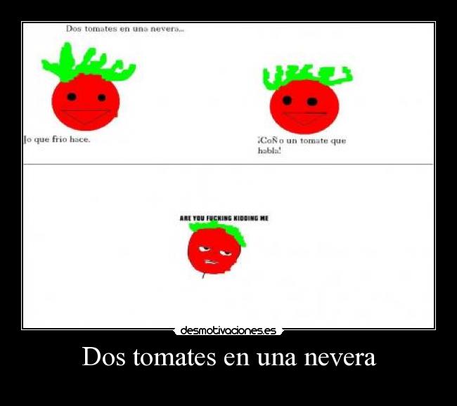 Dos tomates en una nevera -