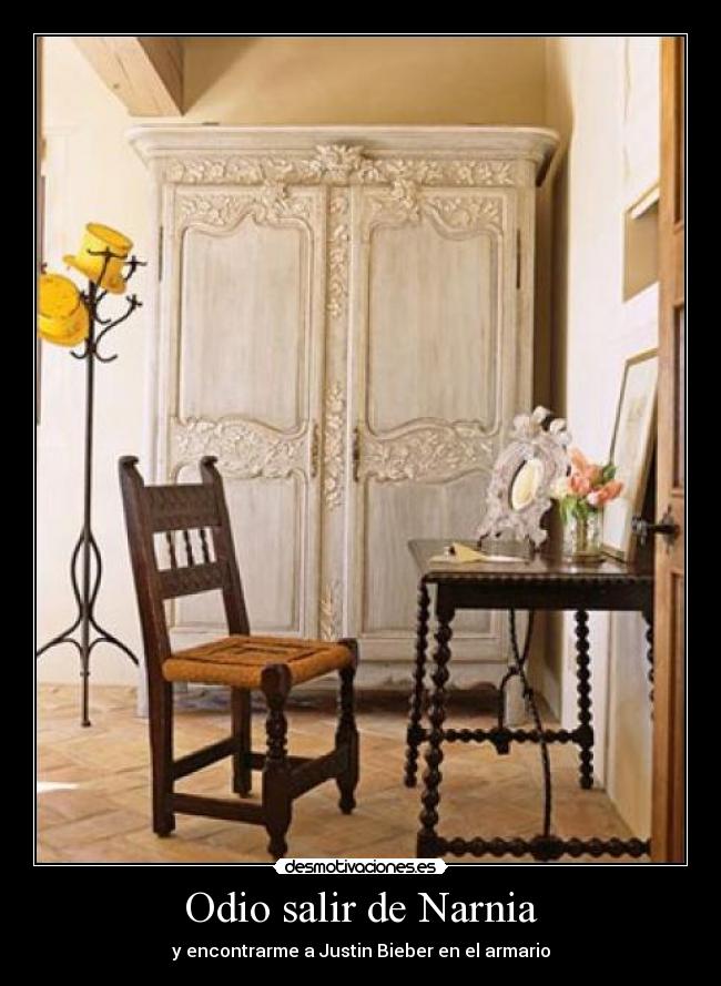 Odio salir de Narnia -