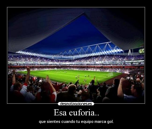 Esa euforia.. - que sientes cuando tu equipo marca gol.