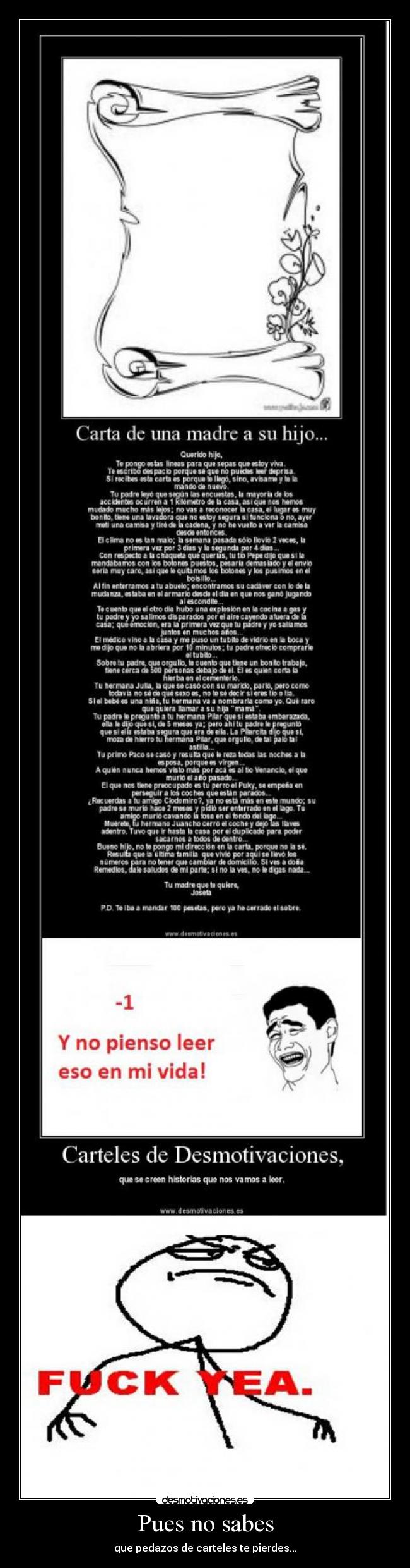 Pues no sabes - que pedazos de carteles te pierdes...