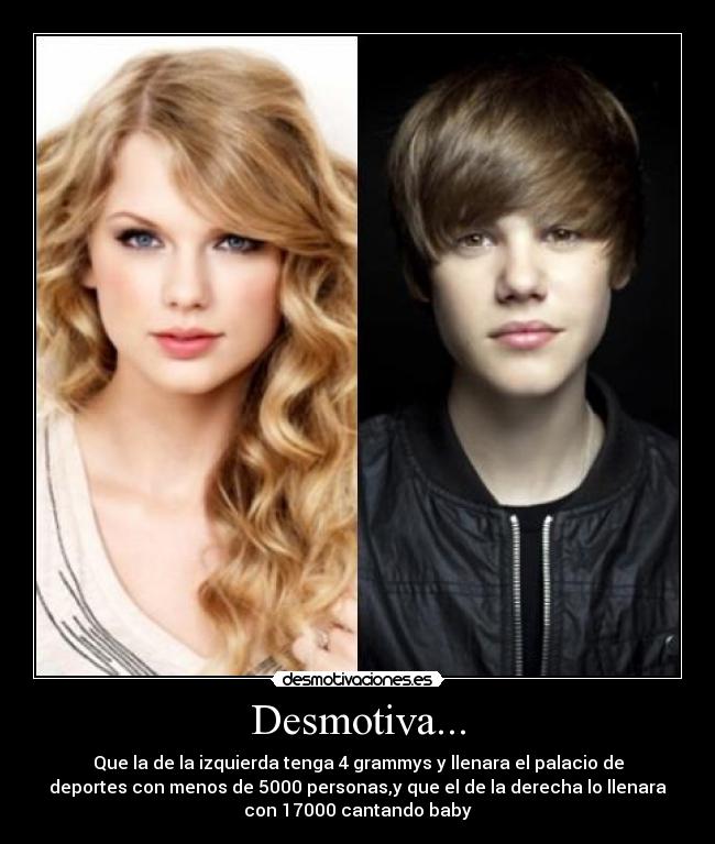 carteles taylor swiftjustin bieber desmotivaciones