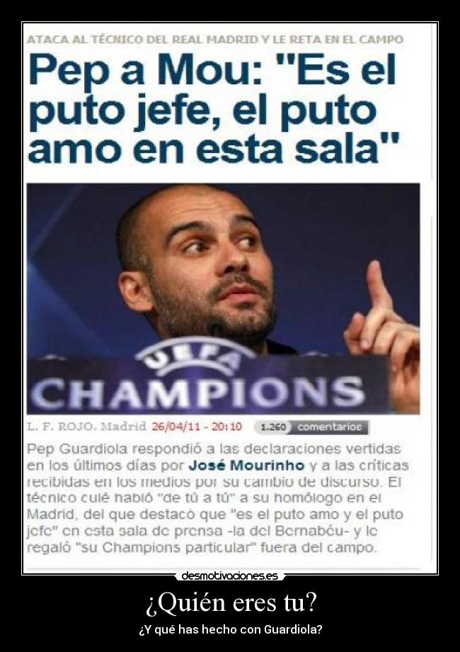 ¿Quién eres tu? - ¿Y qué has hecho con Guardiola?