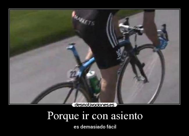 Porque ir con asiento -