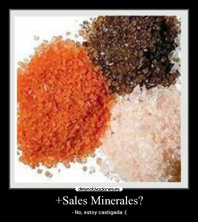 +Sales Minerales? - - No, estoy castigada :(