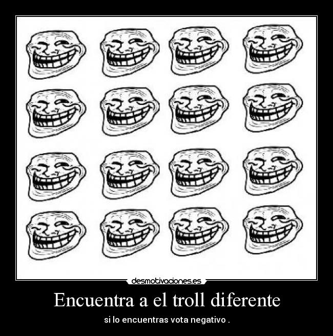 Encuentra a el troll diferente -