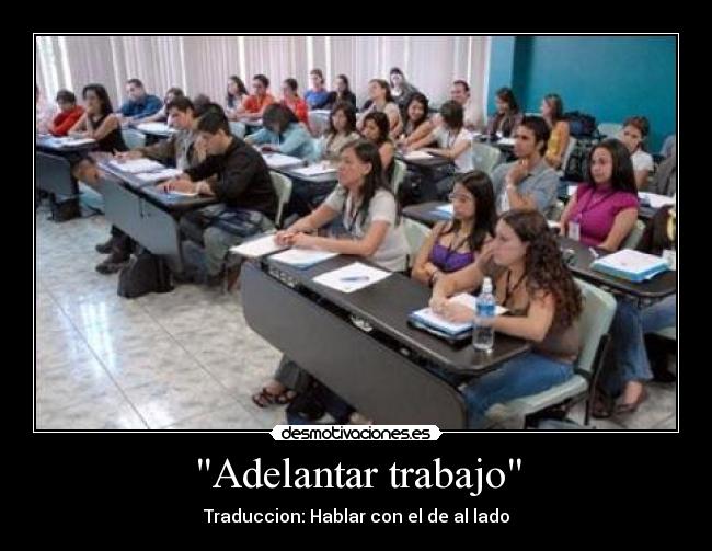 Adelantar trabajo - 