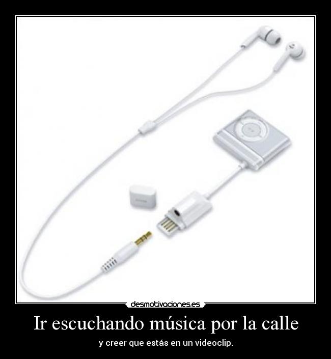 Ir escuchando música por la calle -