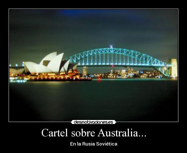 Cartel sobre Australia... - 