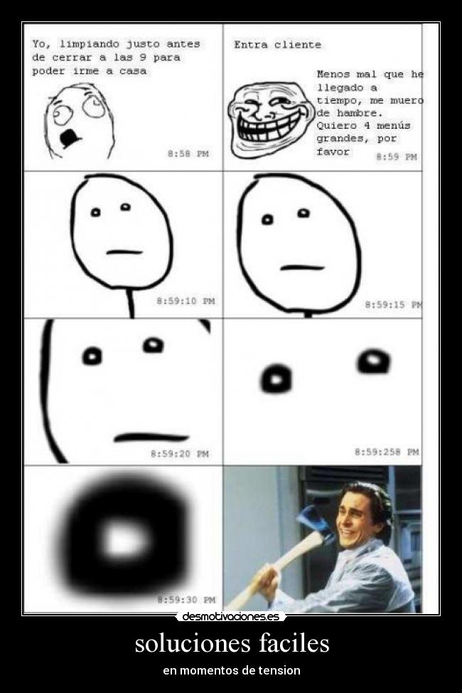 soluciones faciles - en momentos de tension