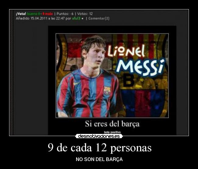 9 de cada 12 personas -