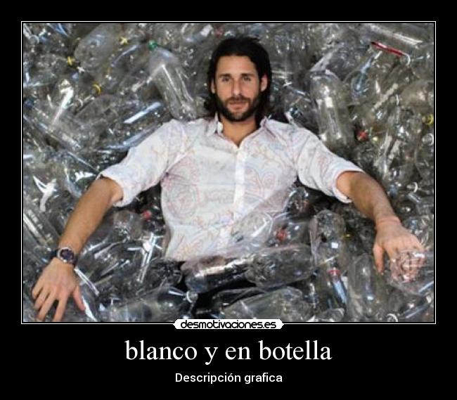 blanco y en botella - Descripción grafica
