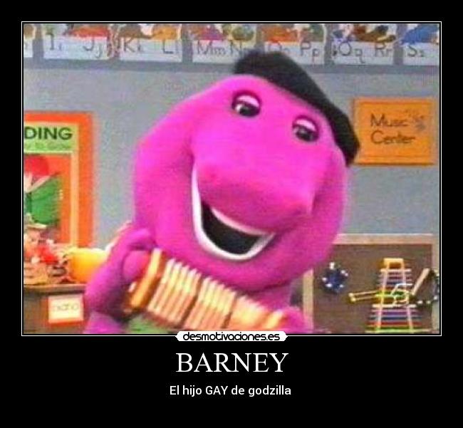 BARNEY - El hijo GAY de godzilla