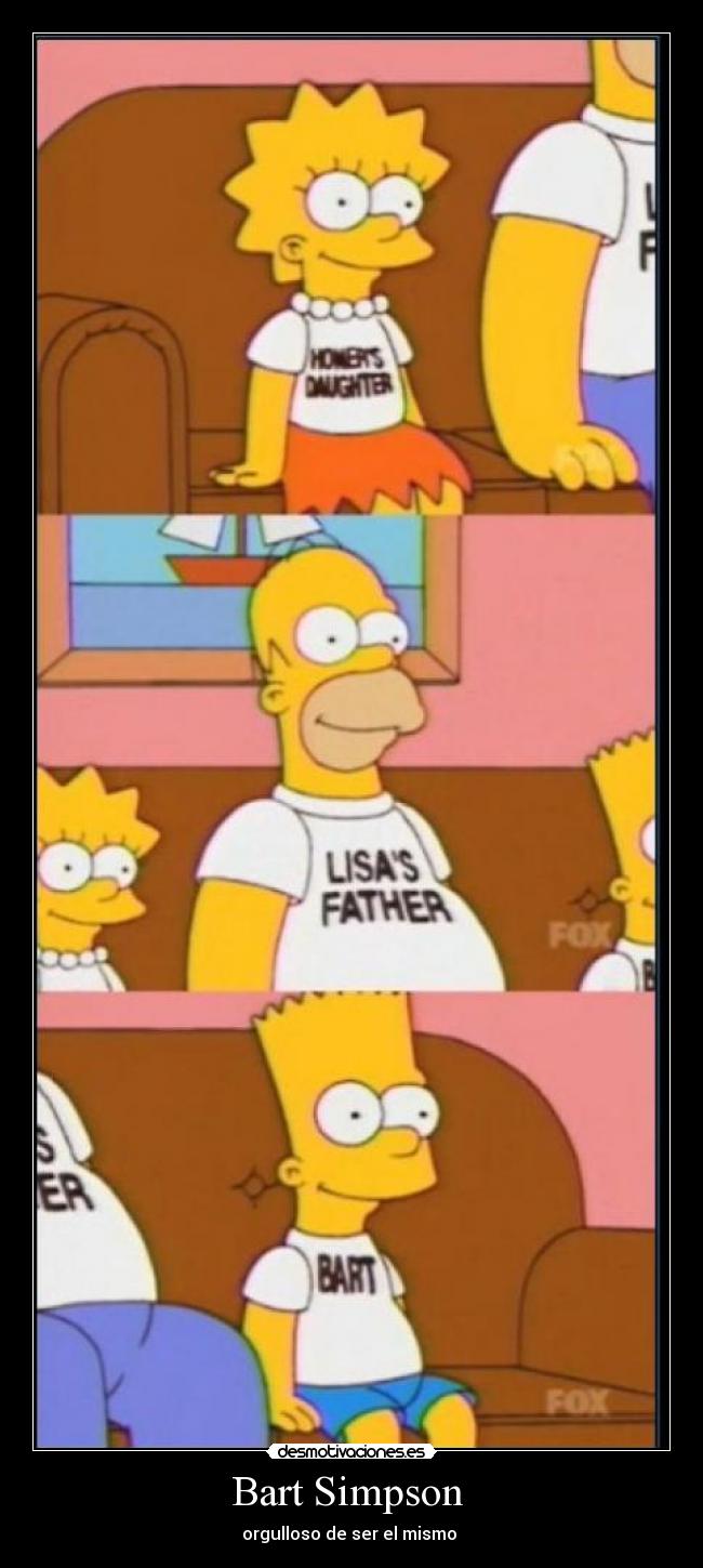 Bart Simpson  - orgulloso de ser el mismo 