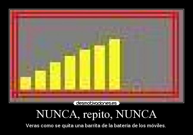 NUNCA, repito, NUNCA -