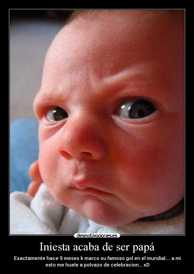 Iniesta acaba de ser papá -