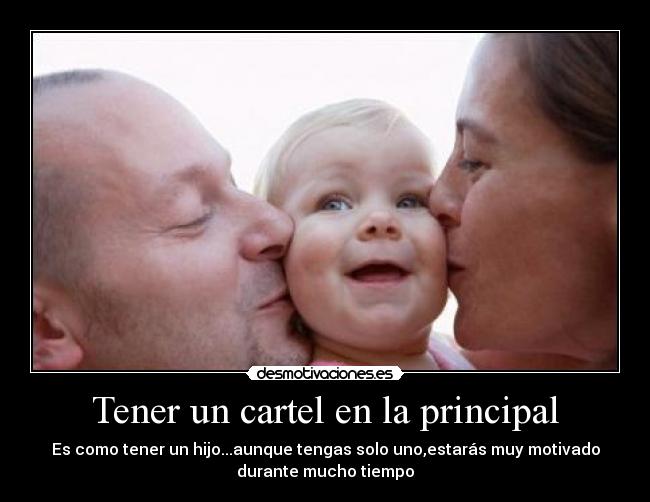 Tener un cartel en la principal -