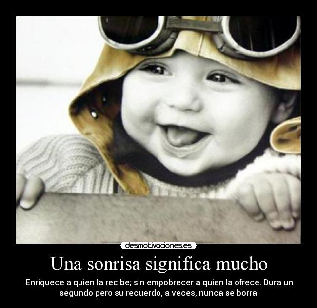 carteles sonrisa bebe sonrisa desmotivaciones