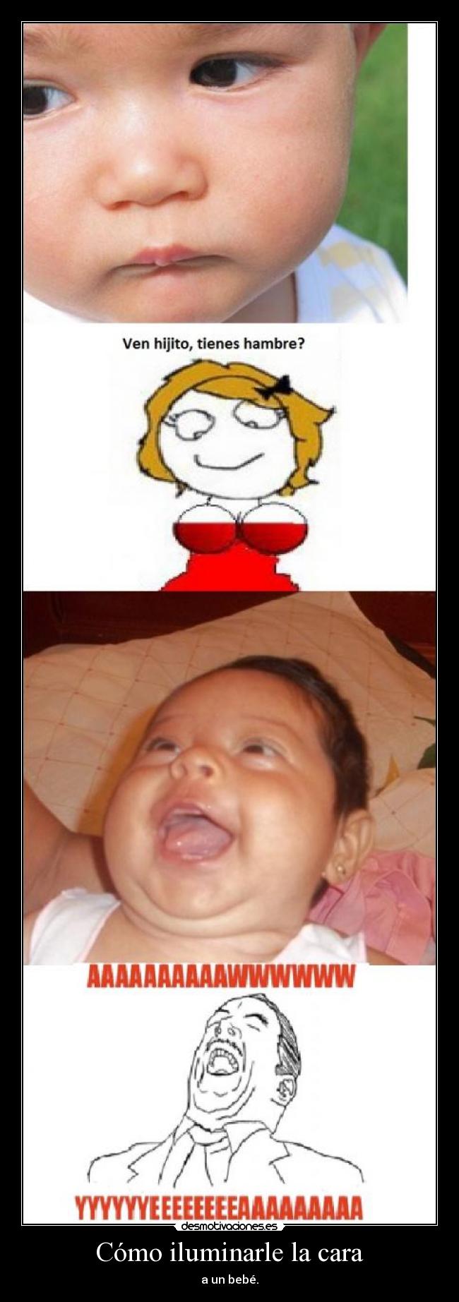 Cómo iluminarle la cara - a un bebé.